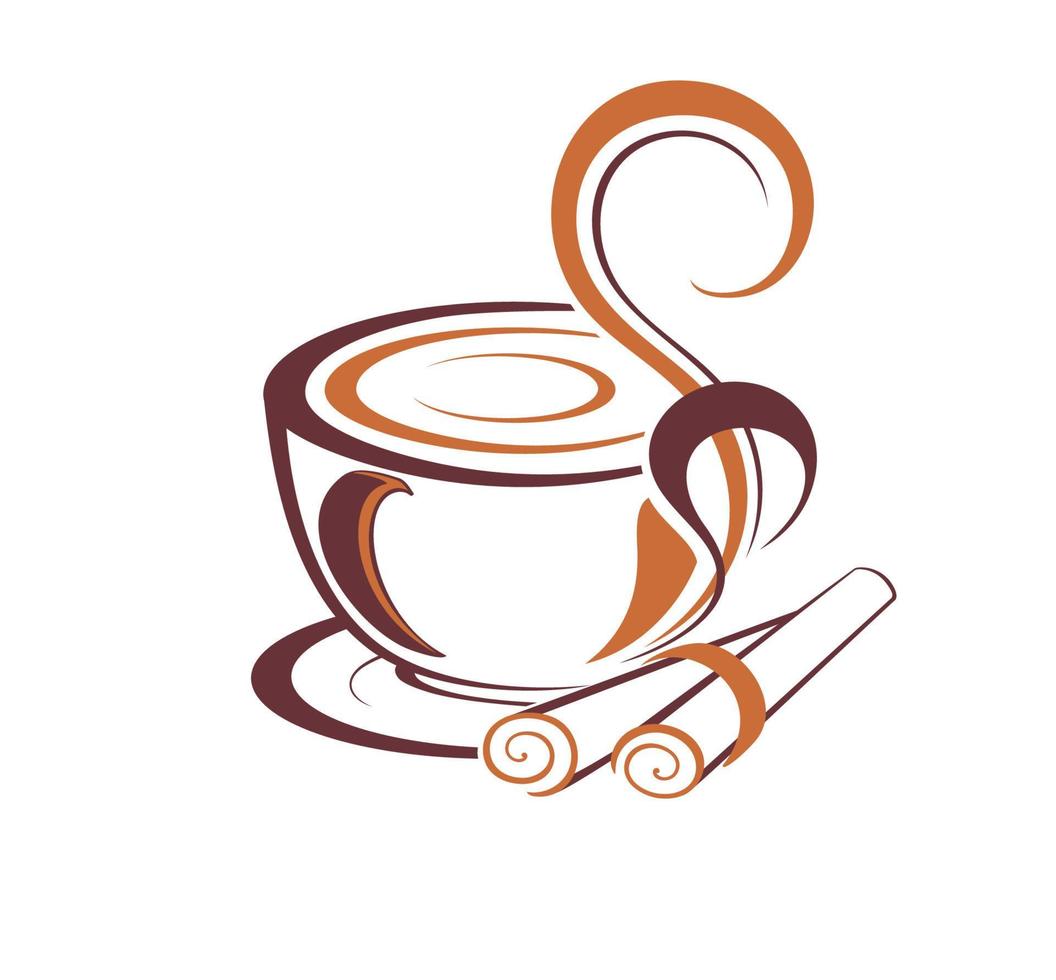 Coffee logo - vector illustration, emblem set design on black background.