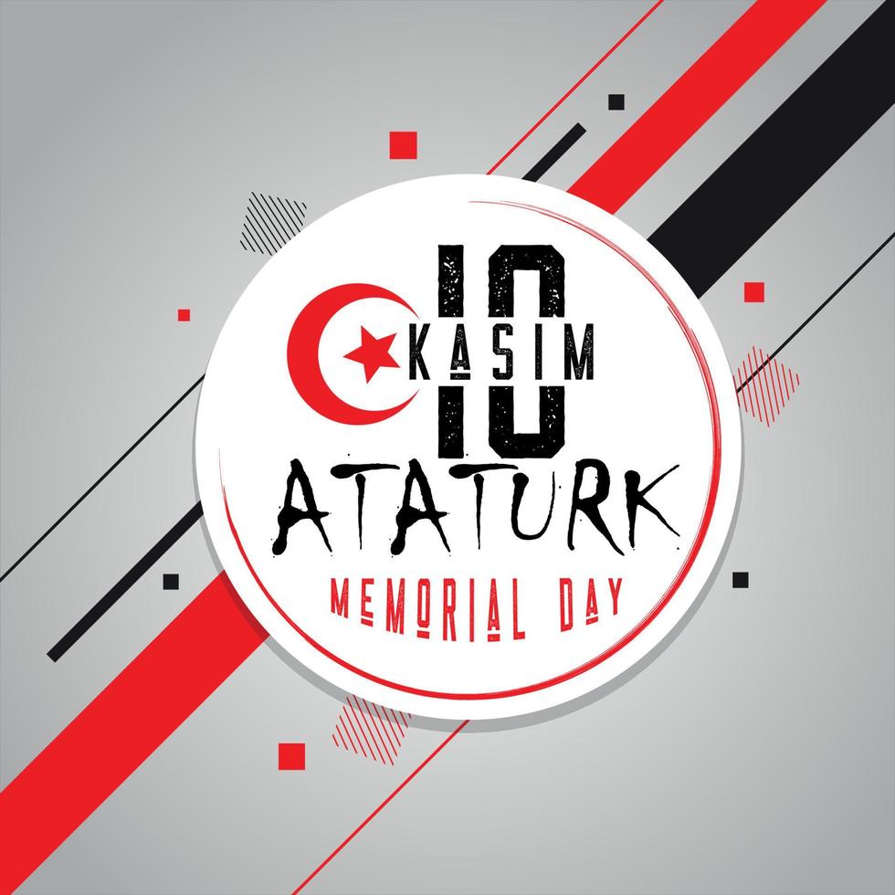 10kasim Ataturk Memorial day vector