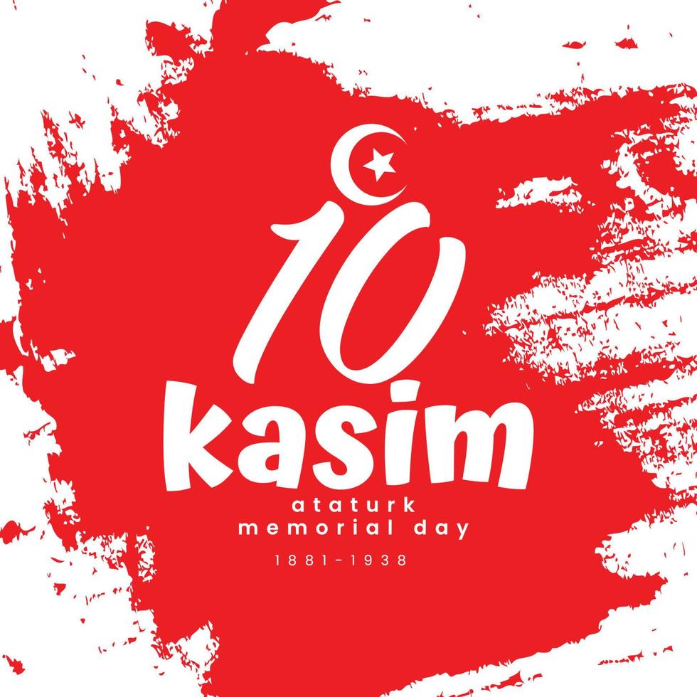 10kasim Ataturk Memorial day vector