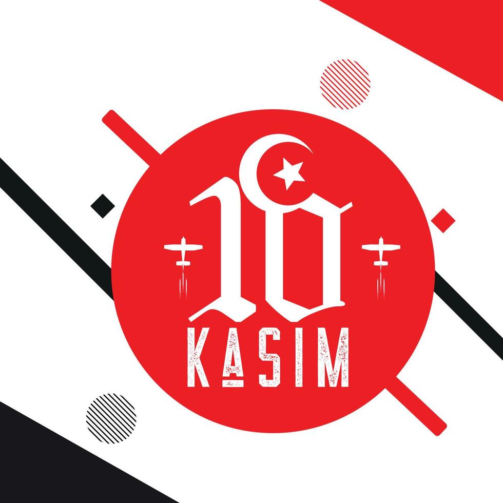 10kasim Ataturk Memorial day vector