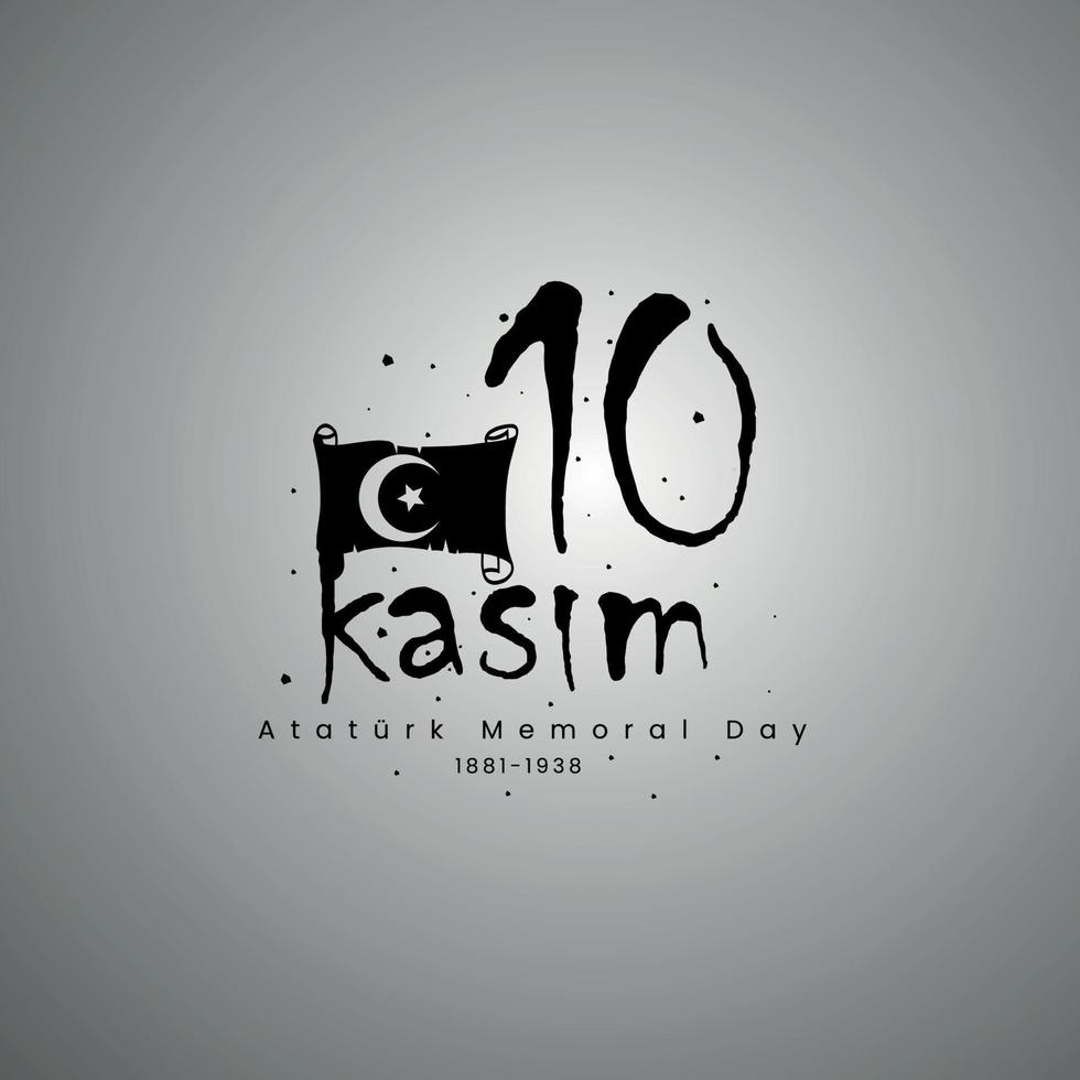 10kasim Ataturk Memorial day vector
