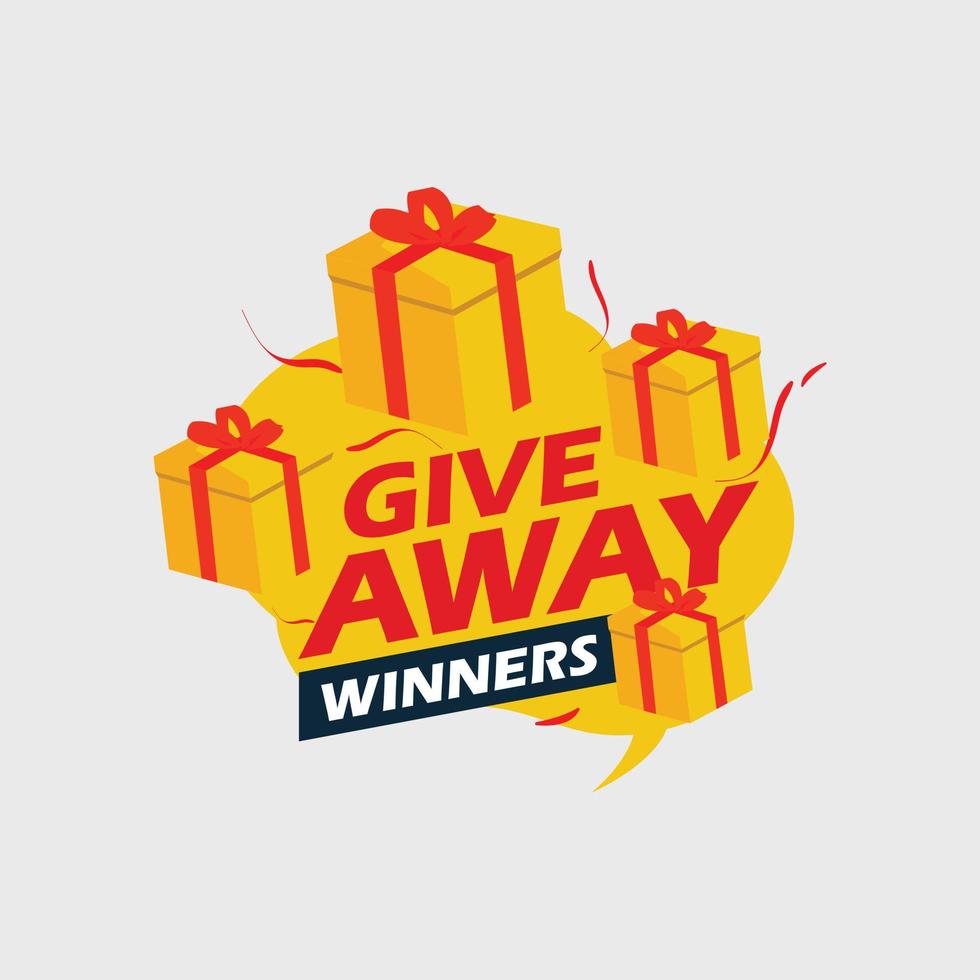 Giveaway banner template vector