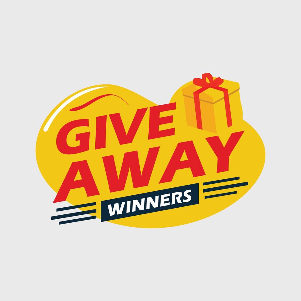 Giveaway banner template vector