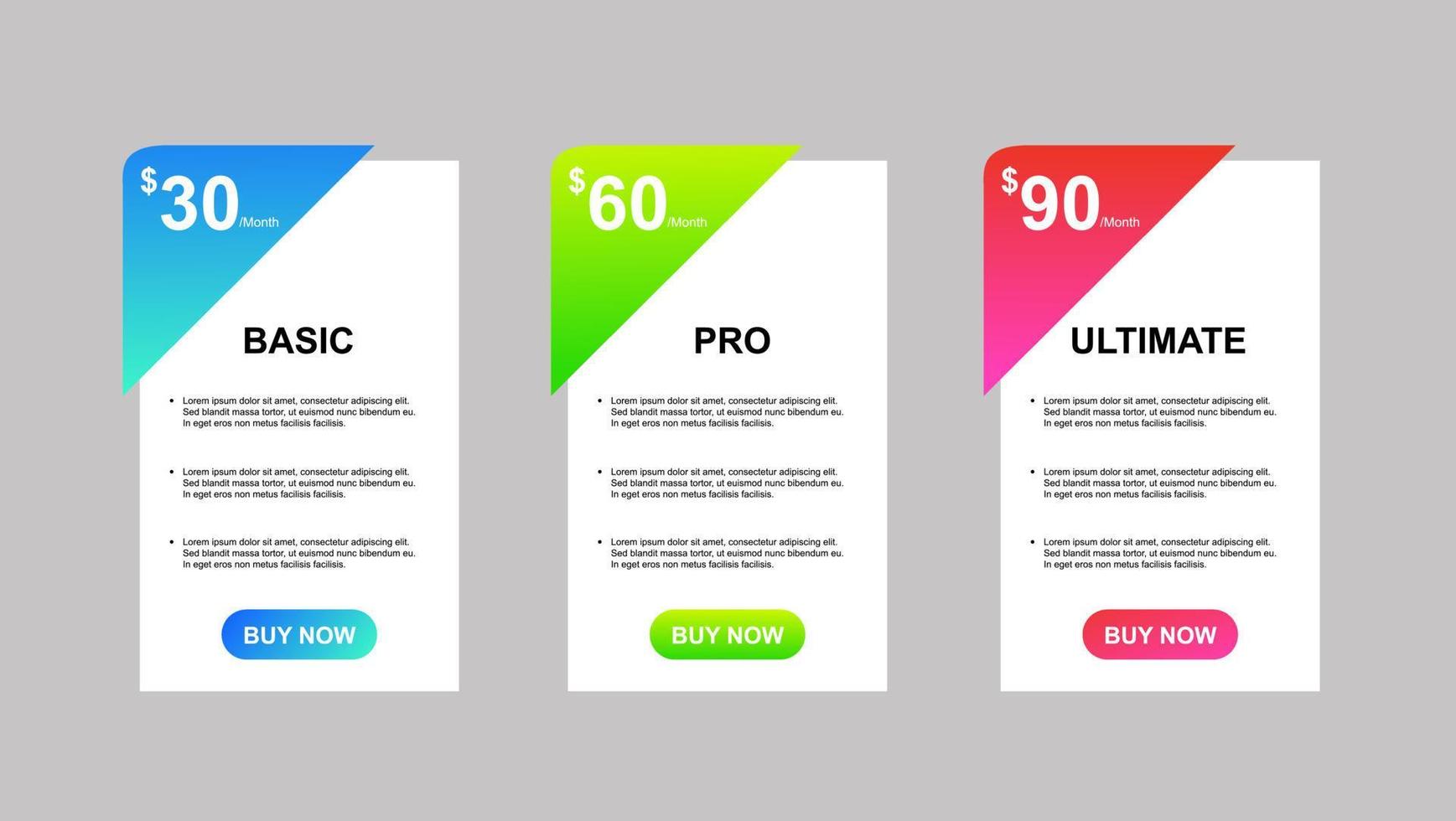 Price list design vector