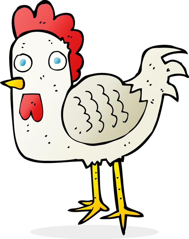 doodle character cartoon chicken vector