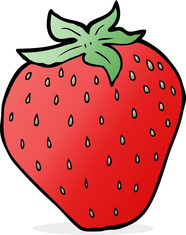 doodle cartoon strawberry vector