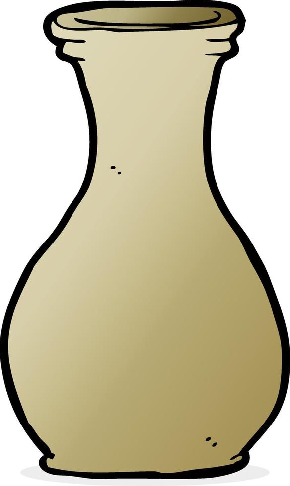 doodle cartoon vase vector