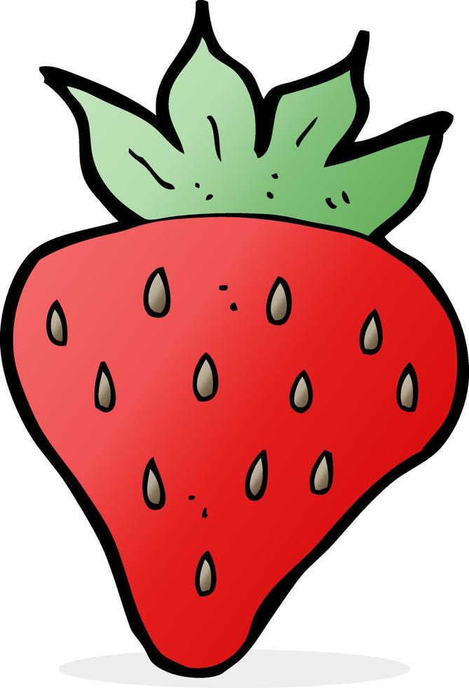 doodle cartoon strawberry vector