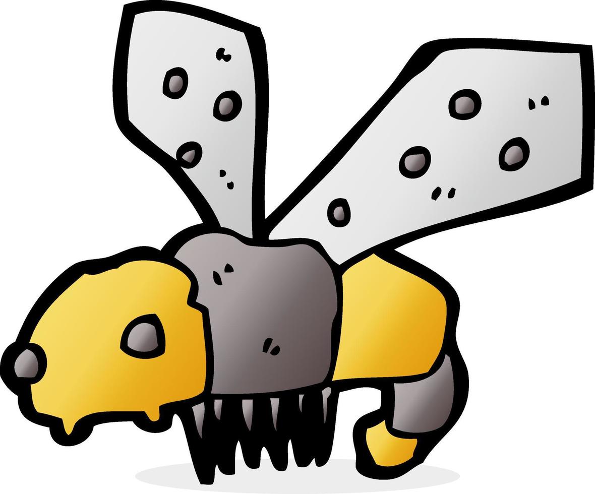 doodle character cartoon bee vector