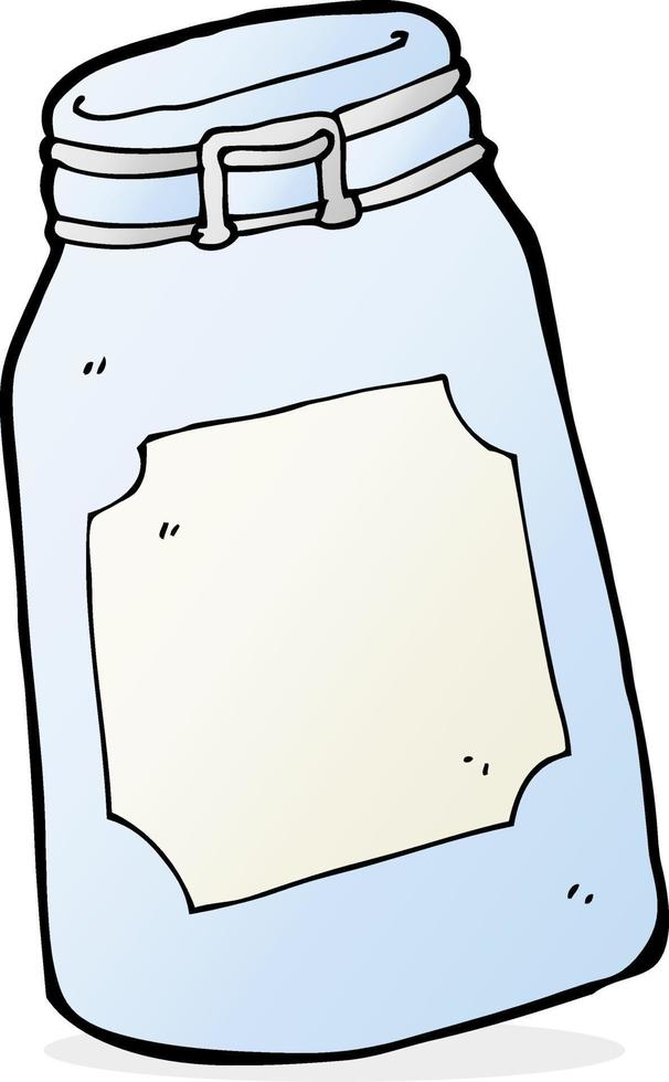 doodle cartoon jar vector
