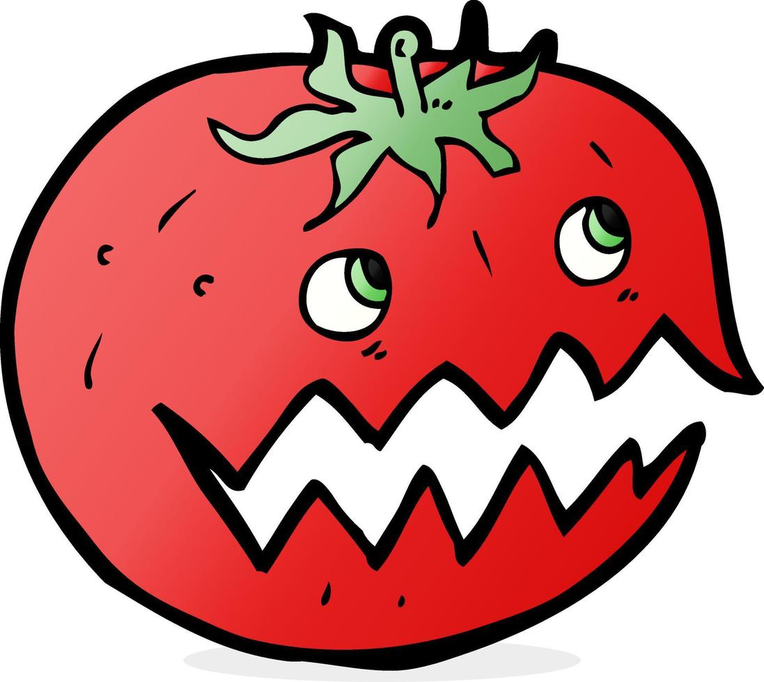 doodle character cartoon tomato vector