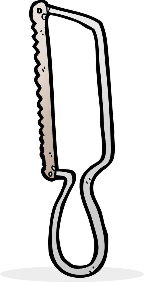 doodle cartoon hacksaw vector