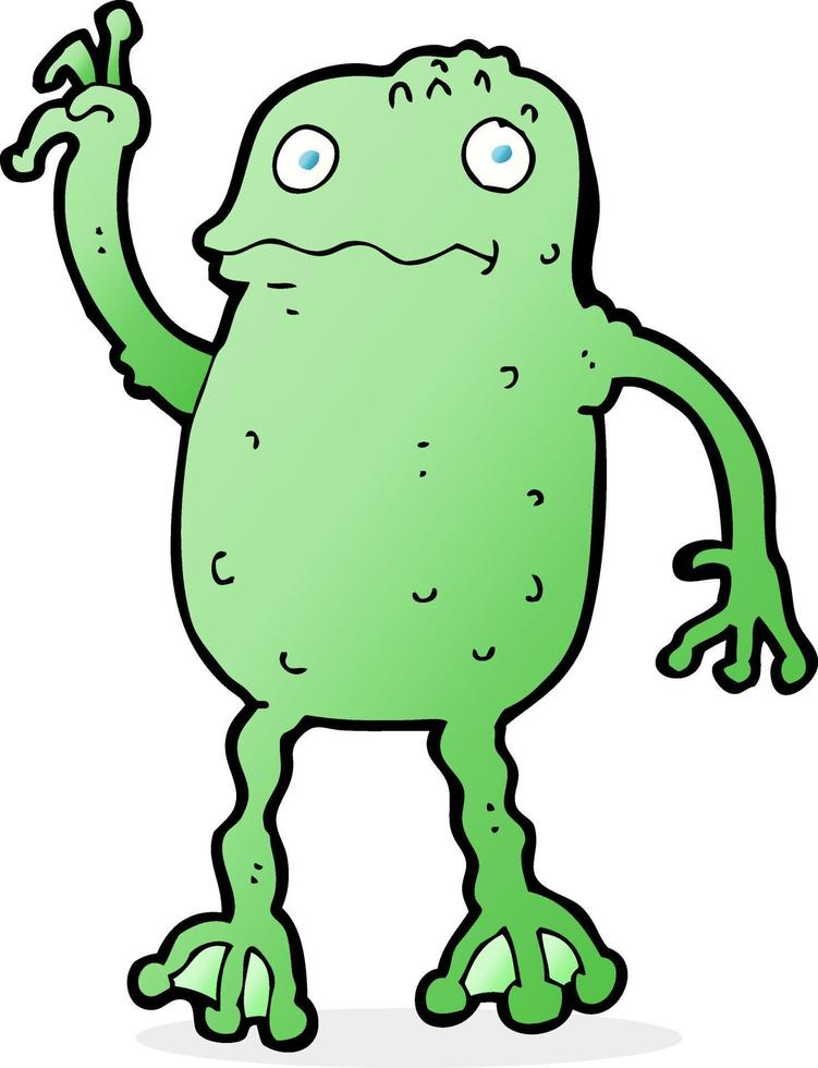 doodle character cartoon frog vector