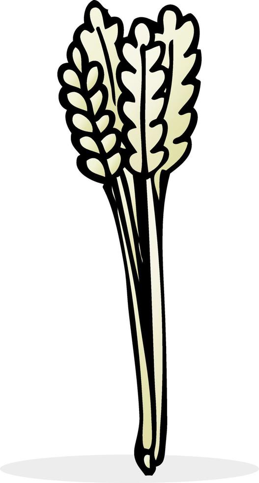 doodle cartoon straw vector
