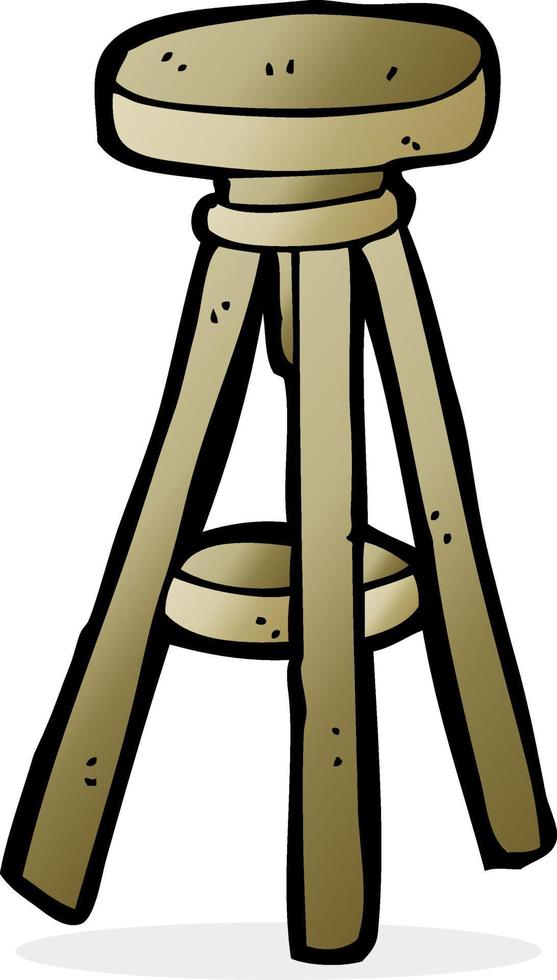 doodle cartoon stool vector