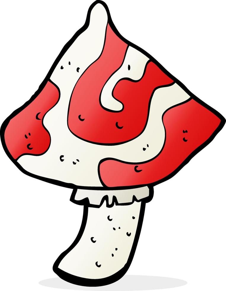doodle cartoon toadstool vector