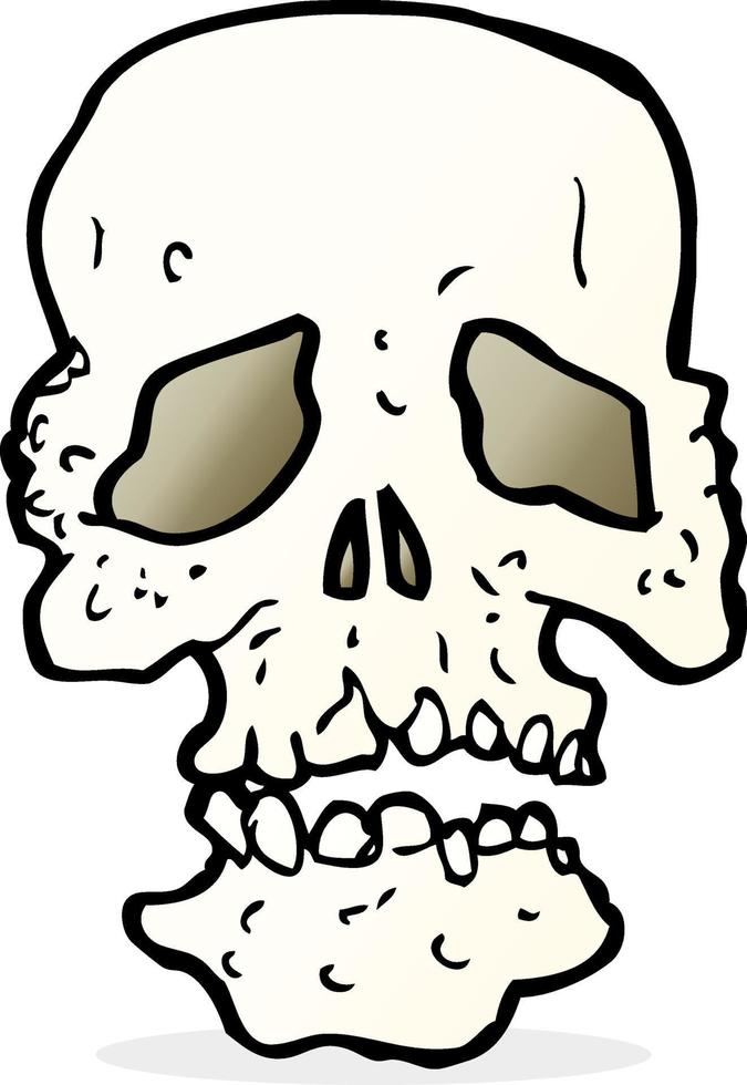 doodle character cartoon skull vector