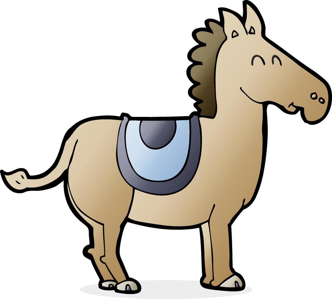 doodle character cartoon donkey vector