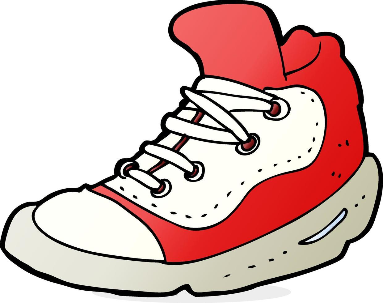 zapatilla de deporte de dibujos animados de garabato vector