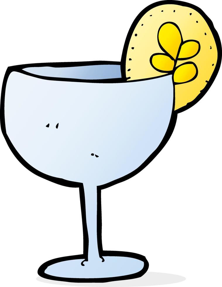 doodle cartoon cocktail vector