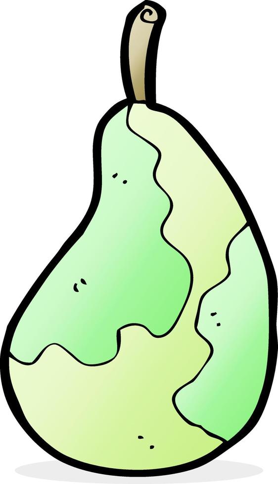 doodle cartoon pear vector