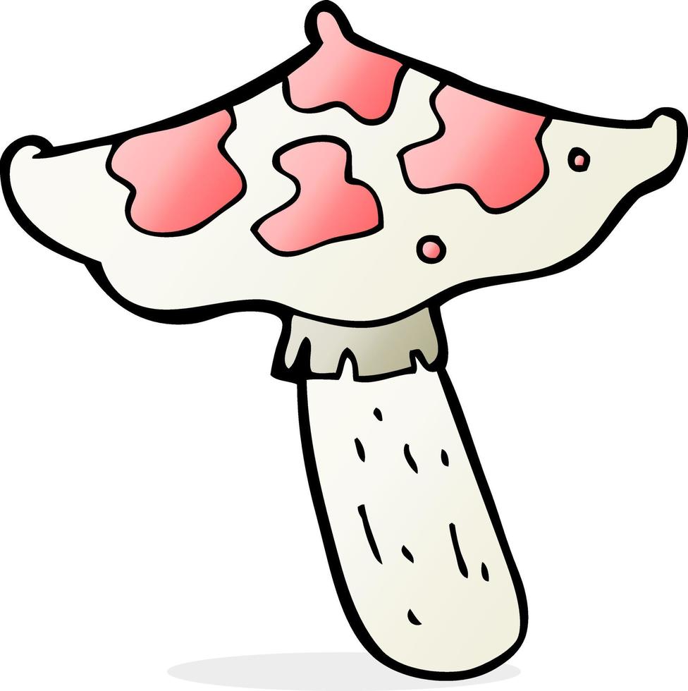 doodle cartoon toadstool vector