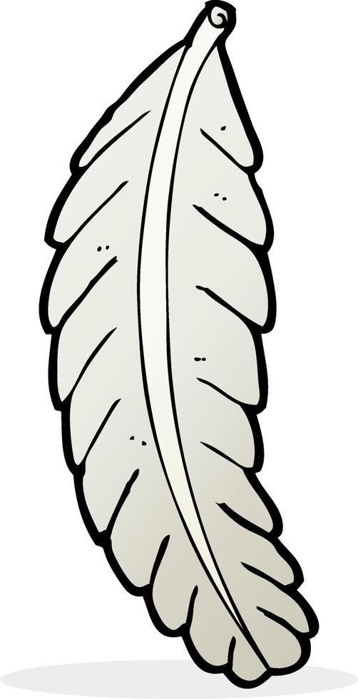 doodle cartoon feather vector