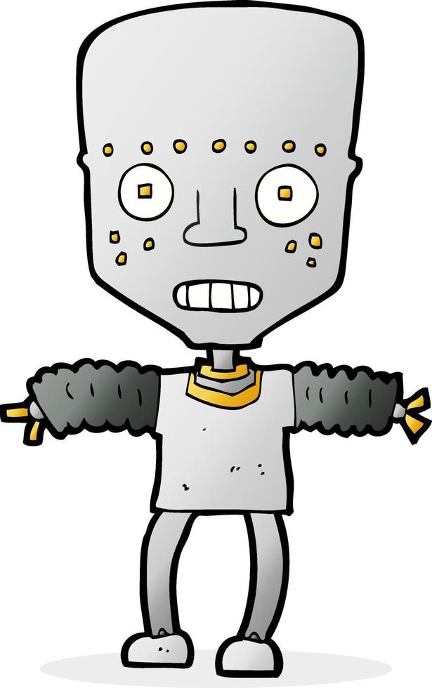 garabato, carácter, caricatura, robot vector