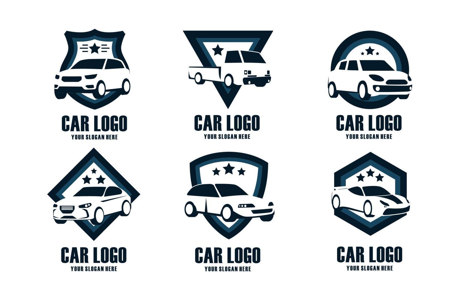 conjunto de logotipo de coche vector