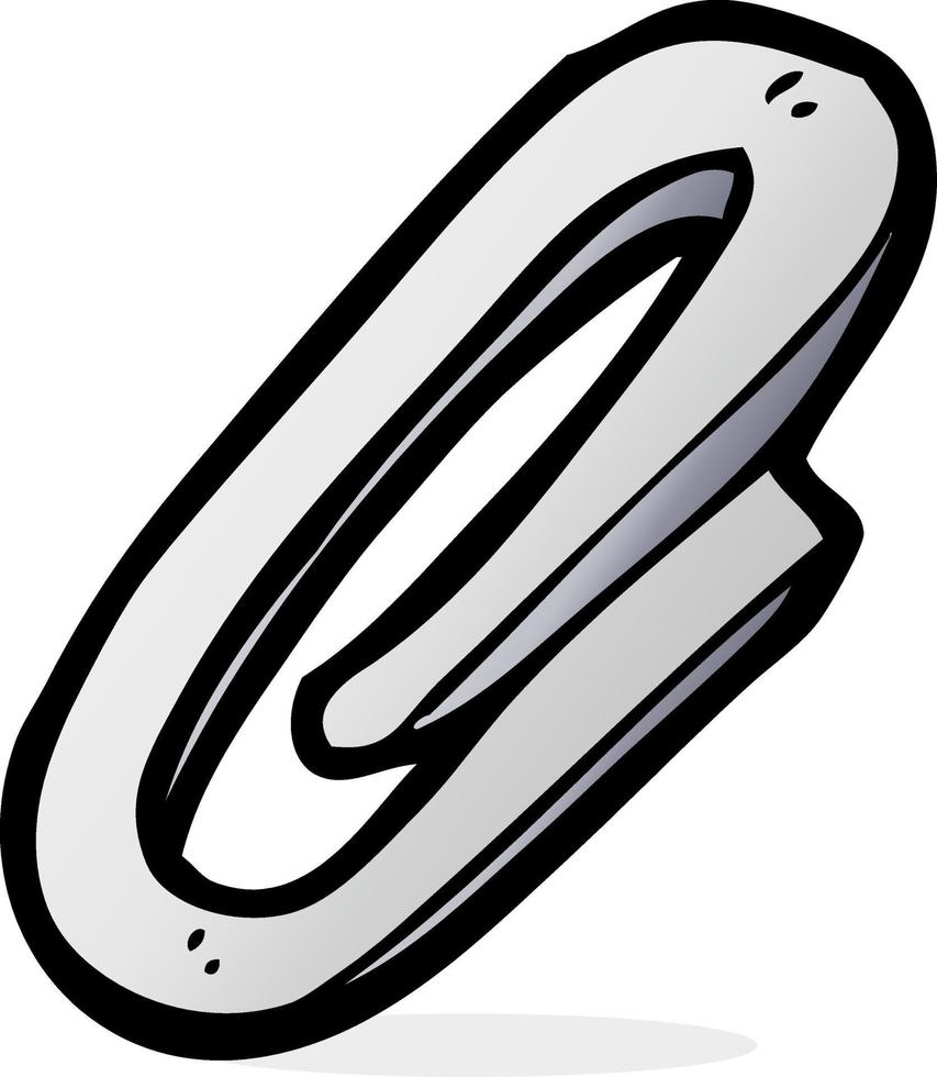 doodle cartoon paperclip vector