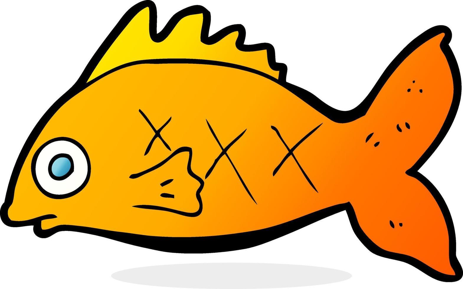 doodle character cartoon fish vector
