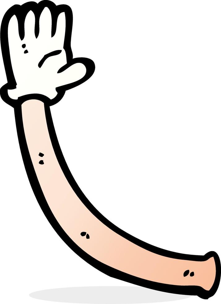 doodle cartoon arm vector