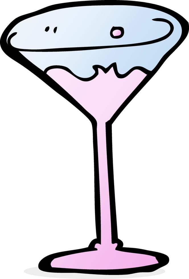 doodle cartoon cocktail vector