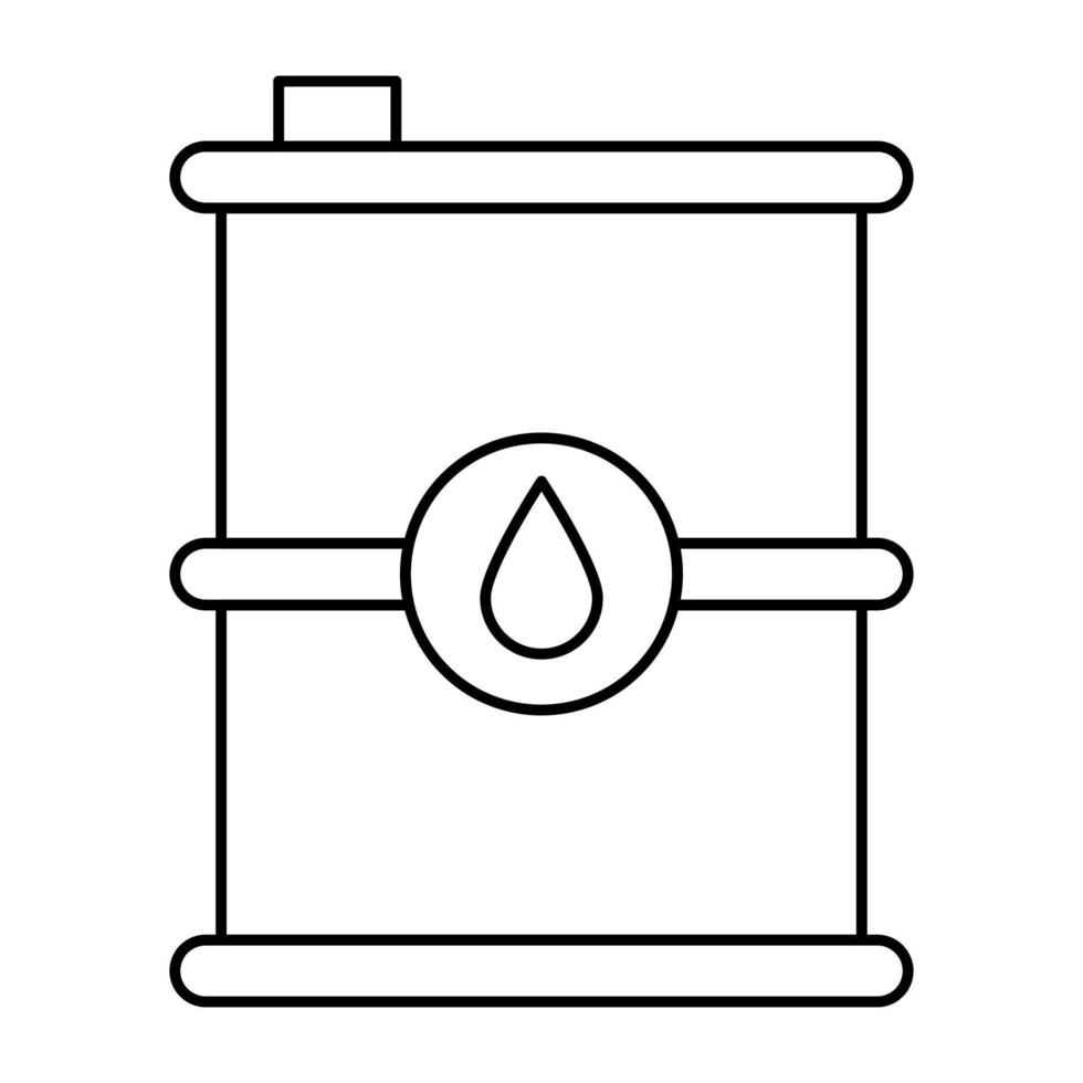 Editable design icon of oil drum vector