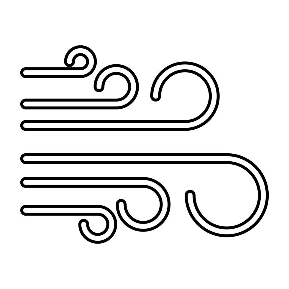 A unique design icon of wind vector