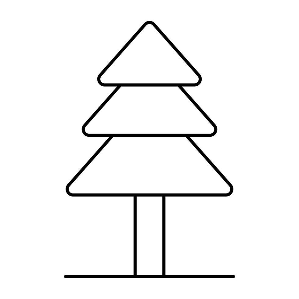 An editable design icon of conifer vector