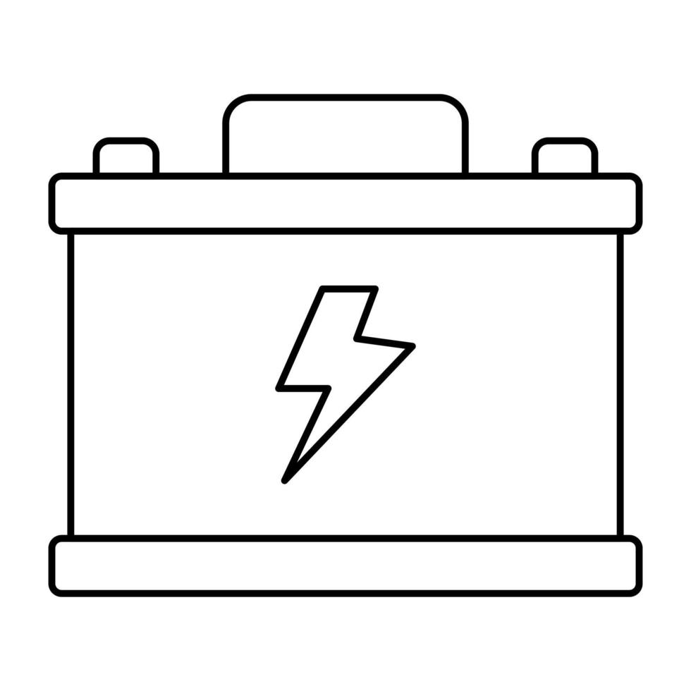 Car battery icon in flat design vector