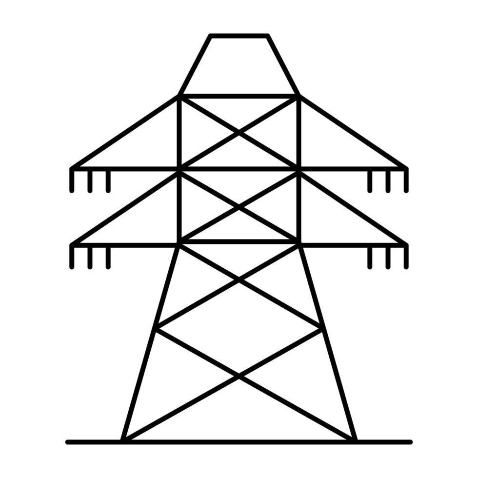 icono de poste eléctrico en diseño editable vector