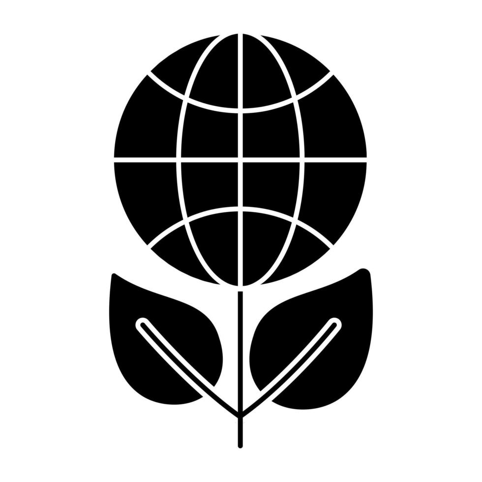 Conceptual design icon of global ecology vector