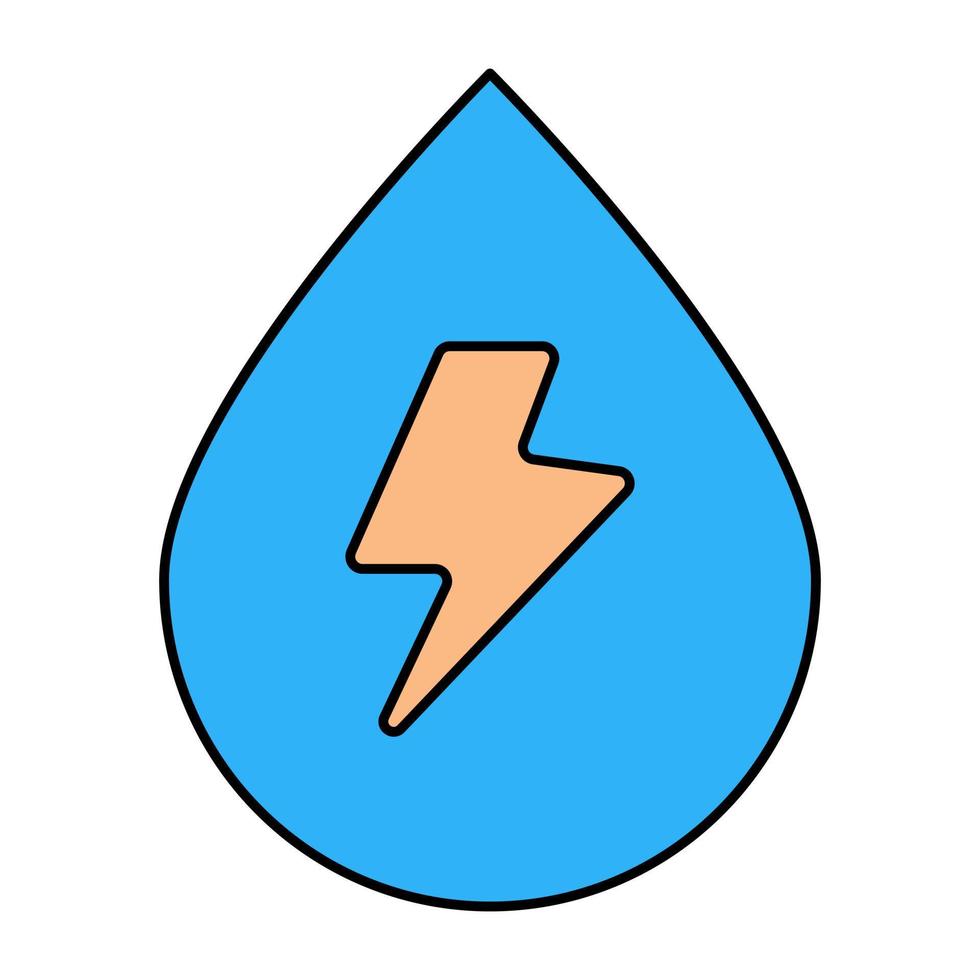 icono de diseño moderno de energía hidráulica vector