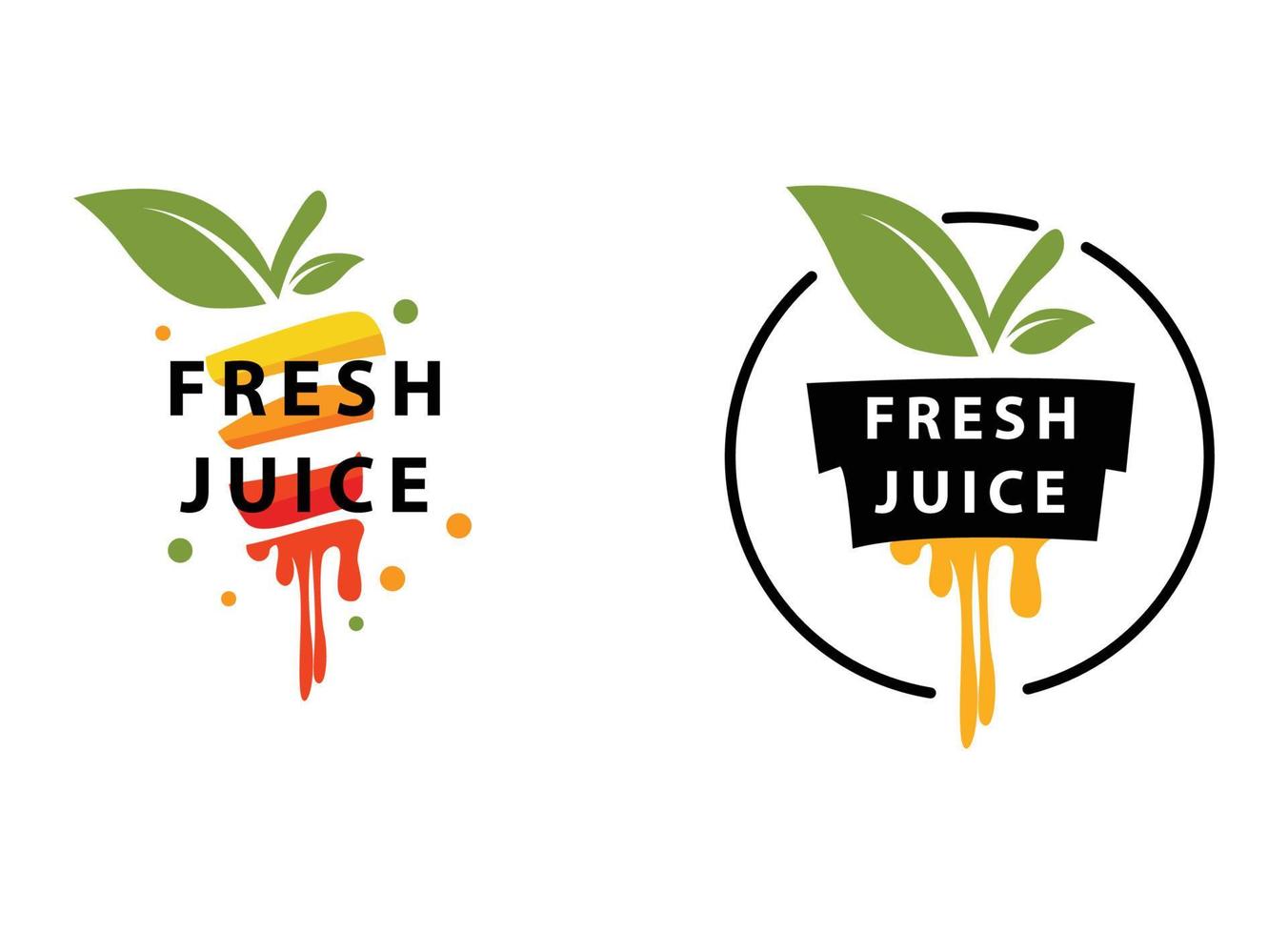 Fresh juice logo vector