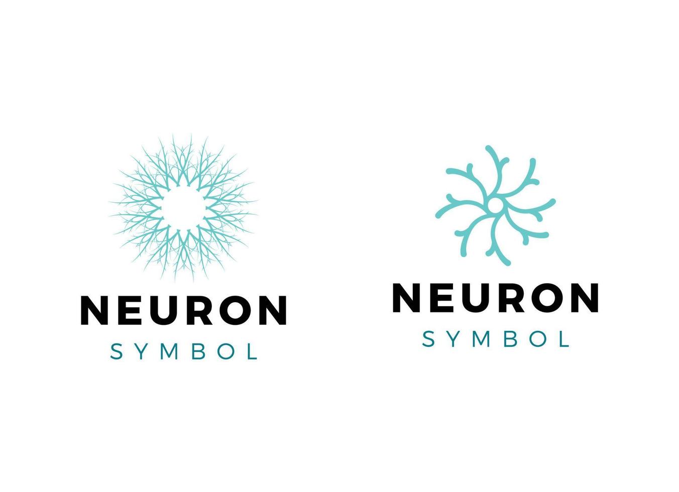 Abstract Neuron logo template vector