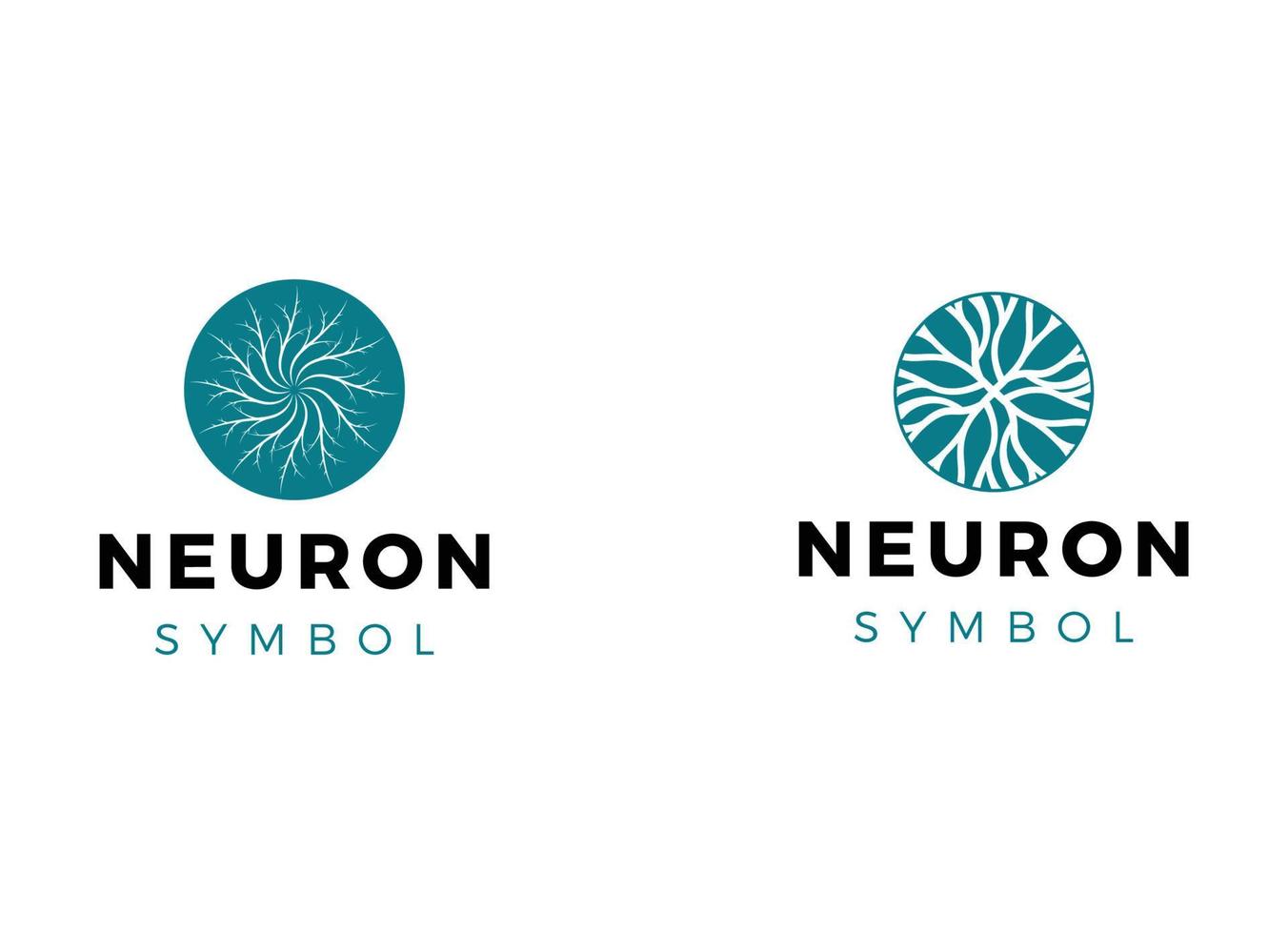 Abstract Neuron logo template vector