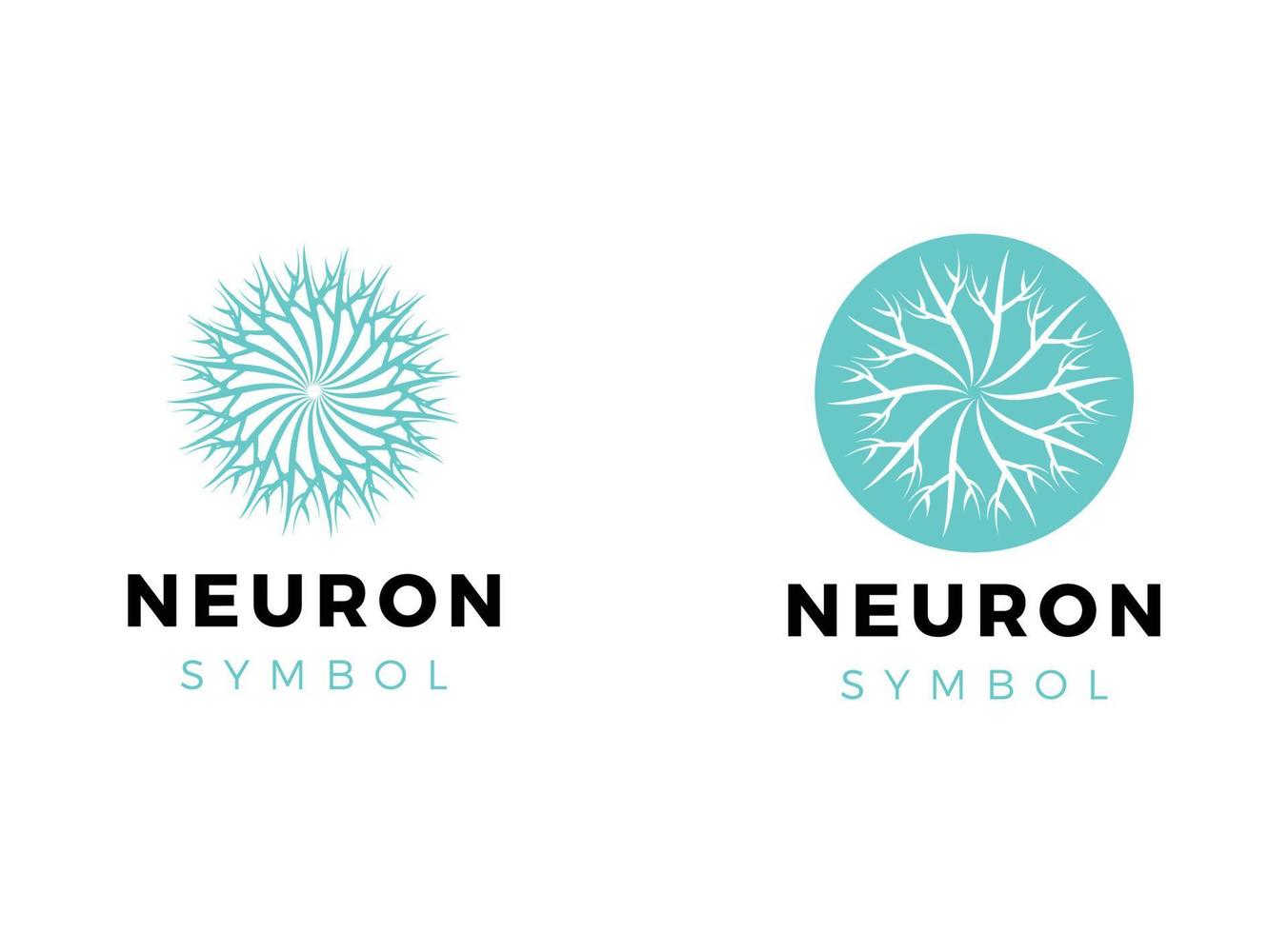 Abstract Neuron logo template vector