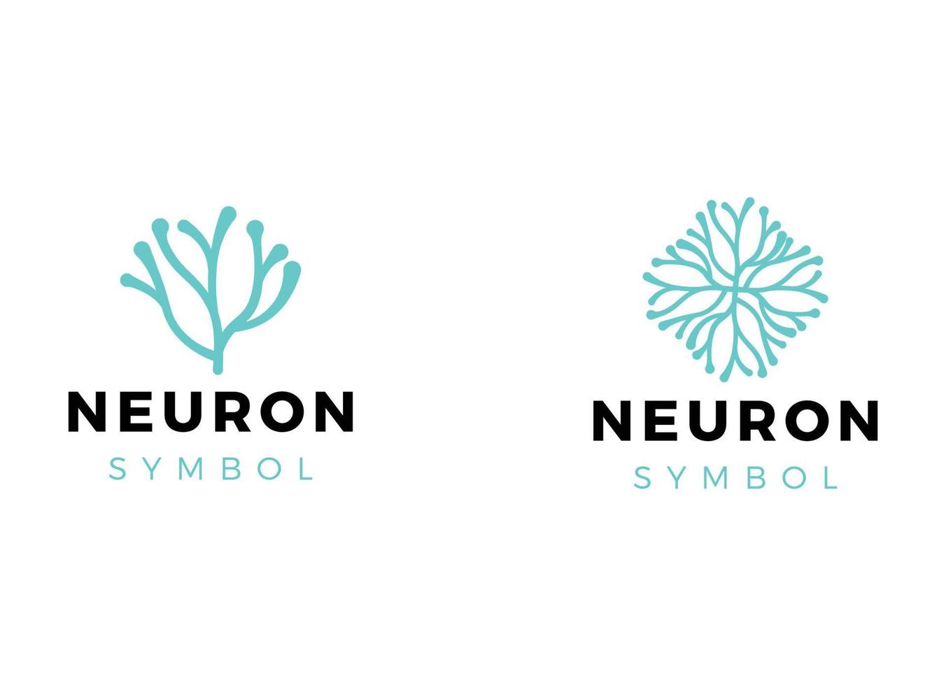 Abstract Neuron logo template vector