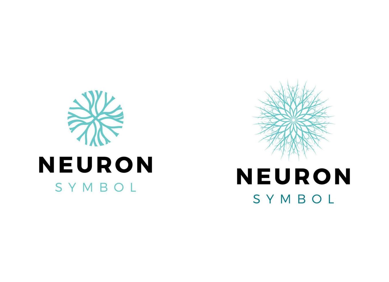 Abstract Neuron logo template vector