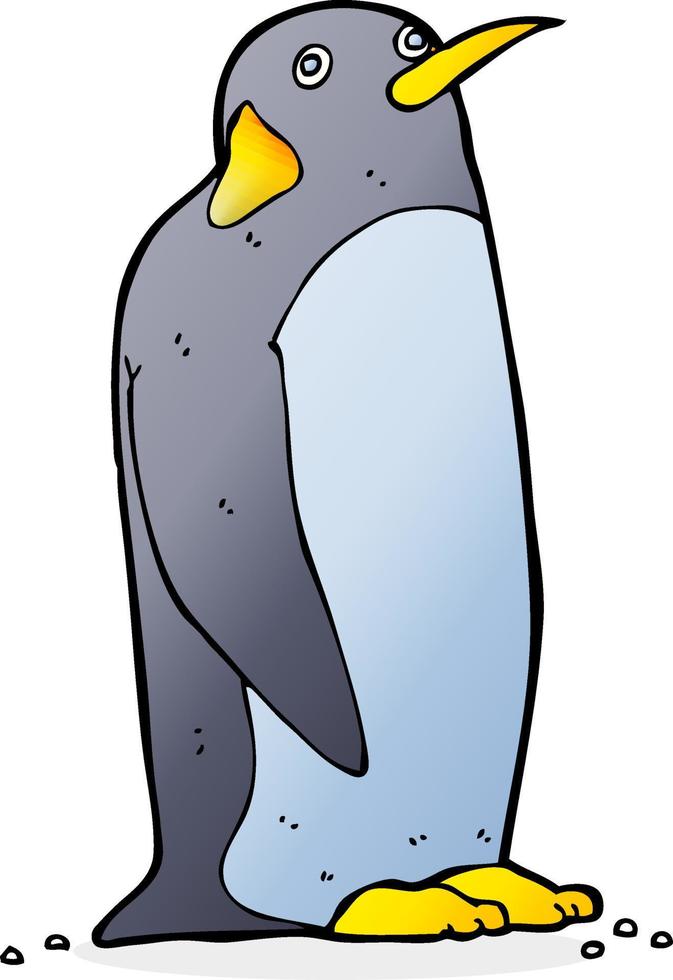 garabato, carácter, caricatura, pingüino vector