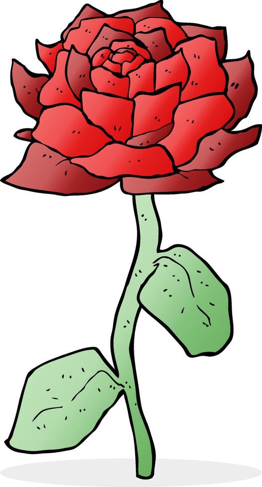 doodle rose cartoon vector