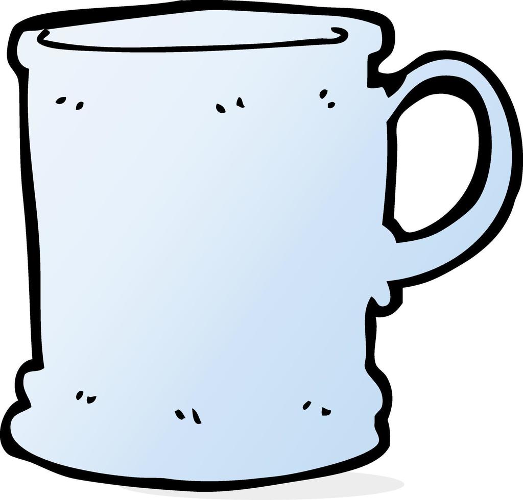 doodle cartoon mug vector