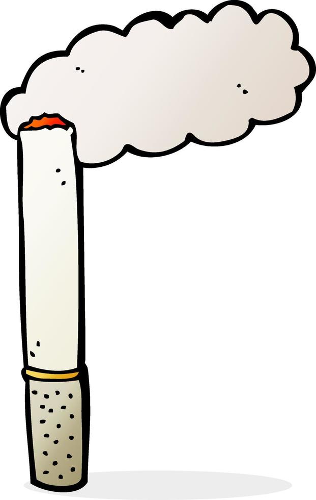 doodle cartoon cigarette vector